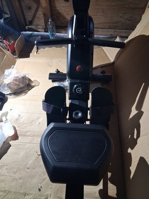 Echelon Row Sport Magnetic Rowing Machine Black with Transportation Wheels