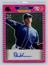 2021 Pro Set Metal - 1989 Pro Set Base Auto Rainbow Pink #PA-BK1 Ben Kudrna #/20