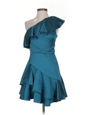 Halston Heritage Women Green Cocktail Dress 0