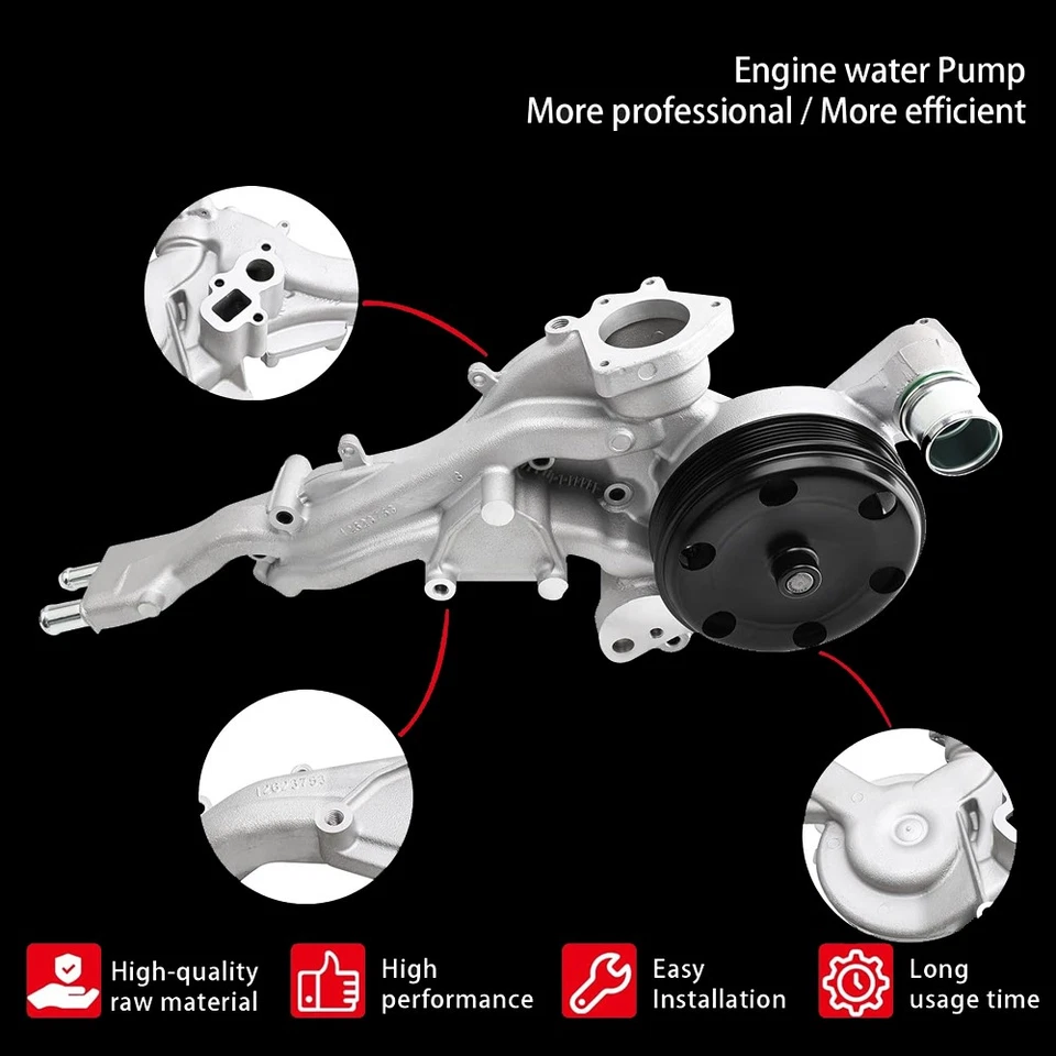 New Water Pump For 14-20 GMC Sierra 1500 Yukon Chevy Suburban Cadillac CTS V8 Foto 4 de 4