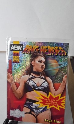 2025 Skybox Metal Universe Aew All Elite Wrestling - Ring Heroes Skye Blue...
