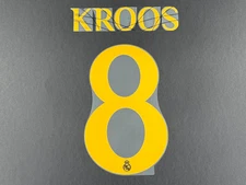 2023 2024 AVERY DENNISON REAL MADRID KROOS 8 3RD PLAYER SIZE NAMESET