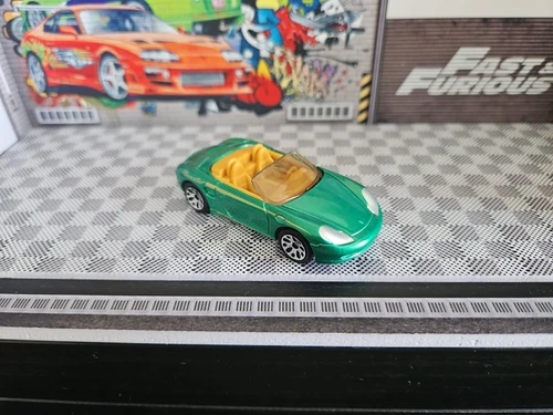 Vintage 2001 Matchbox Porsche Boxster Green Diecast Car Combi post VGC / MINT