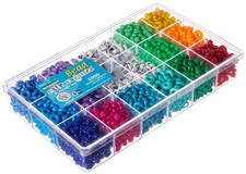 The Beadery Bead Extravaganza Alphabet Bead Box Kit, 22.4oz, Approx 2000 Beads