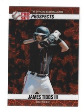 2026 Leaf Pro Set Metal James Tibbs III Base 90B-91 Orange Laser 1/1