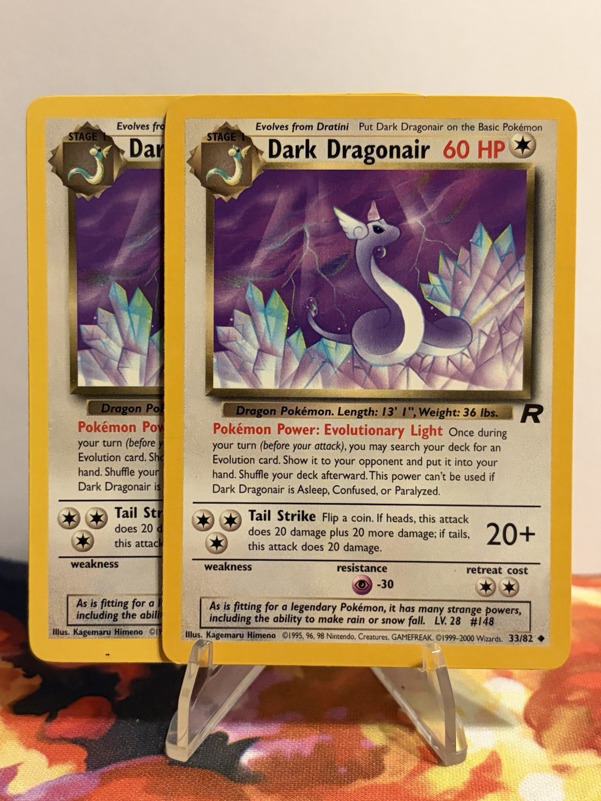Pokemon Team Rocket #33/82 Dark Dragonair (2x) - LP