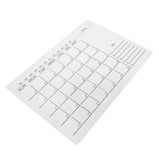  Dry Erase Calendar Board: 12" X 16" Reusable Whiteboard - Self-Adhesive Monthly