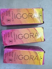 Schwarzkopf Igora Vibrance 9-12 Light Blonde Cendre Ash Tone 3 Pack Ugly Boxes 