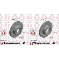 2X Zimmermann Sport Bremsscheiben 298Mm Gelocht Vorne Passend FüR Porsche 911