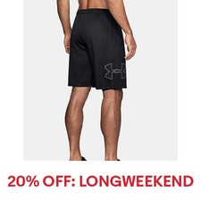 Mens Under Armour Gym UA Muscle Athletic Tech Graphic Shorts New With Tags