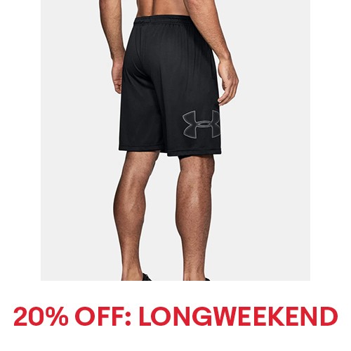Mens Under Armour Gym UA Muscle Athletic Tech Graphic Shorts New With Tags