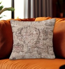 NEU Mittelerde Antike Weltkarten Motiv Herr Der Ringe Kissen Lord of the Rings