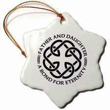3dRose ORN_268560_1 Celtic Fatherhood Knot Father and Daughter a Bond for Ete...
