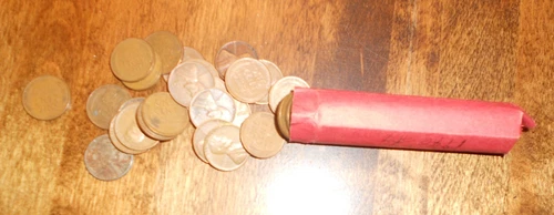 Mixed Roll of 50 Lincoln Wheat Pennies 1940’s