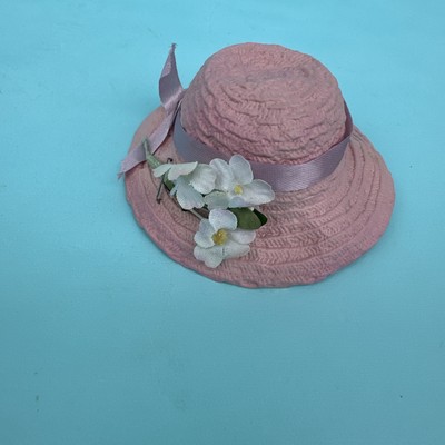 Vintage 1950 s Pink Doll Hat Bonnet Ginny Muffie Ginger Alexanderkins Cissette