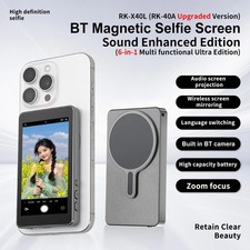 Magnetic Phone Selfie Screen Monitor Rear Camera Vlog for iPhone Android Live