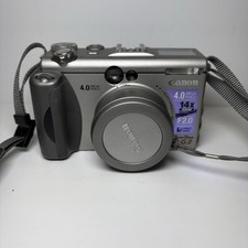 Canon PowerShot G3 Silver 4.0MP Digital Camera For Parts Or Repair Powers On 