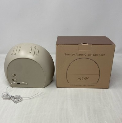 Odokee Sunrise Alarm Clock Speaker w/ White Noise & Bluetooth - Putty Beige, 7-i