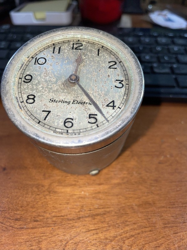 Vintage Sterling Electric In Dash Automobile Clock 