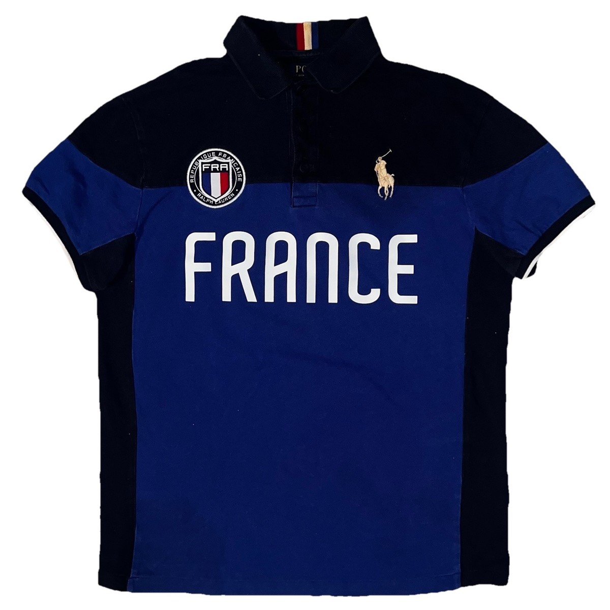 Mens Polo Ralph Lauren France FRA 16 Custom Fit Big Pony Polo