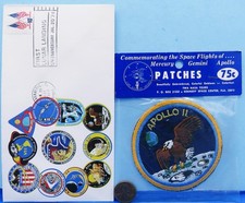 NASA PATCH & Envelope 70s Apollo 11 Cape Kenn...