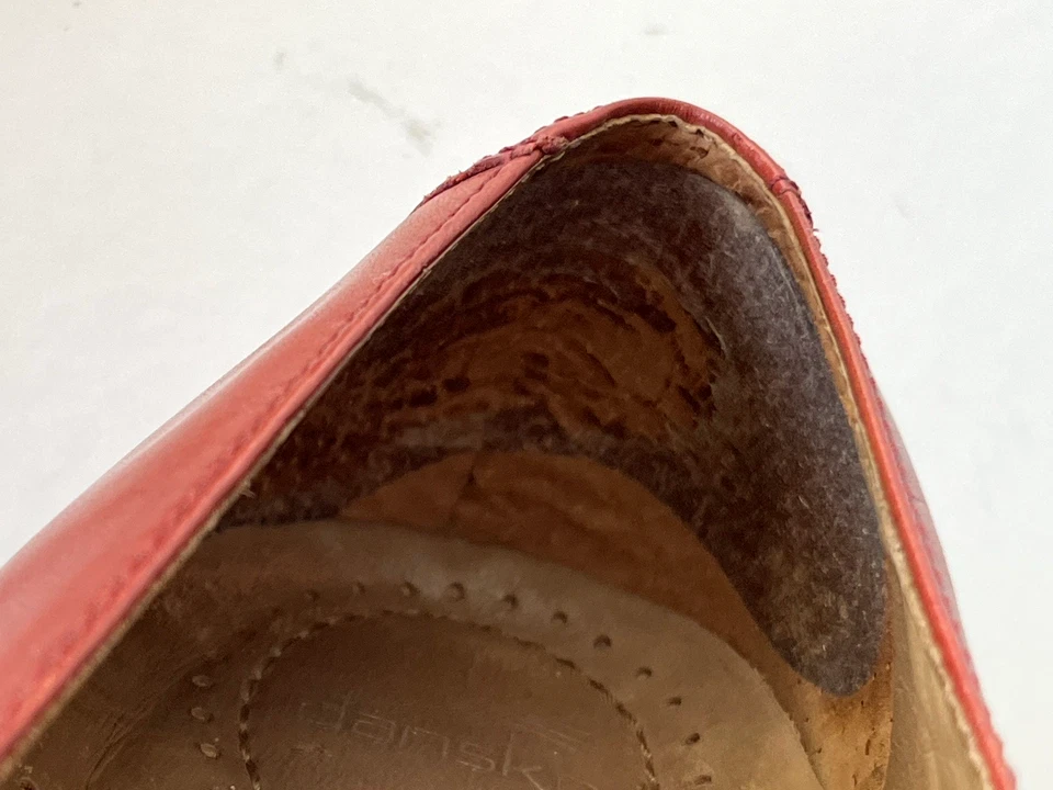 Mocassim de couro Dansko Desiree sem salto laranja queimado UE 41 EUA 10,5 - Imagem 4 de 4