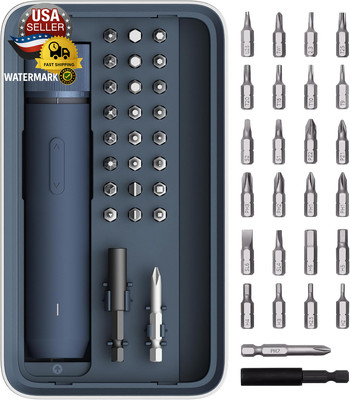 Electric Screwdriver Kit, 25-Piece Upgraded Bit Set, 3.6V Cordless Screwdriver R