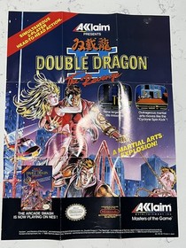 NES NINTENDO DOUBLE DRAGON II 2  GAME with MANUAL & POSTER & SLEEVE 