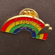 Love Is Love Enamel Pin Rainbow LGBT PRIDE