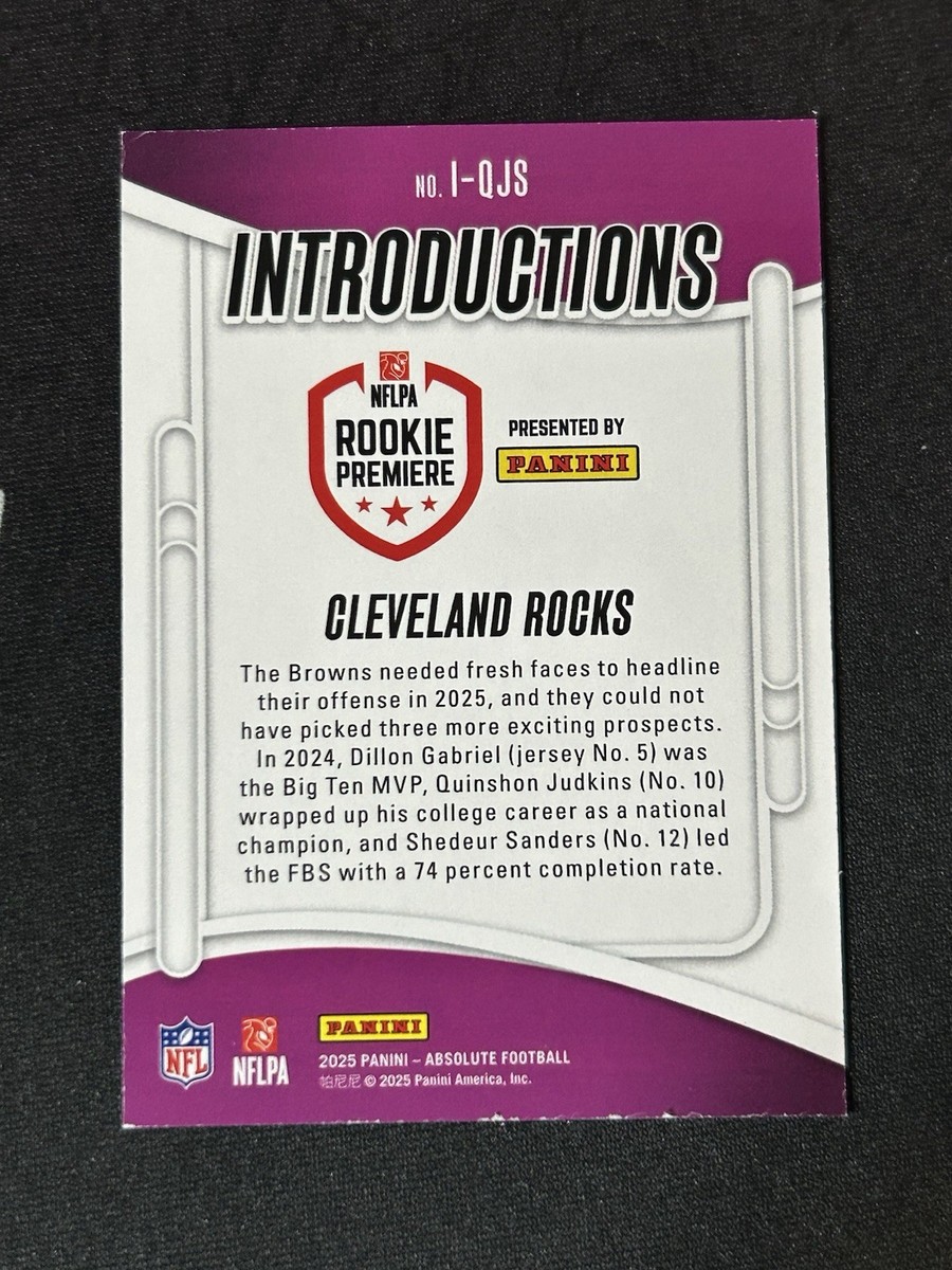 Judkins/Sanders/Gabriel 2025 Panini Absolute #I-QJS Introductions