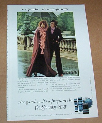 1973 print ad YSL Yves Saint Laurent RIVE GAUCHE sexy Girl