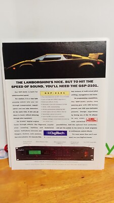 DIGITECH GSP 2101 STUDIO TUBE GUITAR EFFECTS 1995 PRINT AD 11 X 8.5   z3