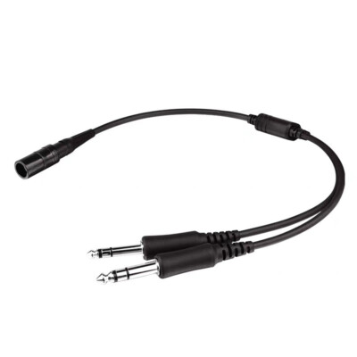 A20 LEMO 6-Pin to Twin Plug General Aviation (G/A) Adapter For Bose A20 Headset