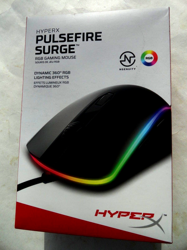 HyperX Pulsefire Surge Wired Optical Gaming Mouse RGB Lighting Black NEW SEALED