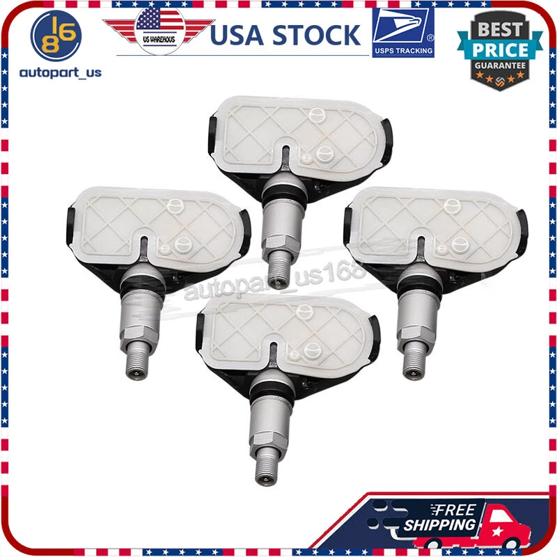 Sensor de presión de neumáticos de 4 piezas TPMS apto para Hyundai Sonata Tuscon Tiburon 2007-2008 Foto 4 de 4