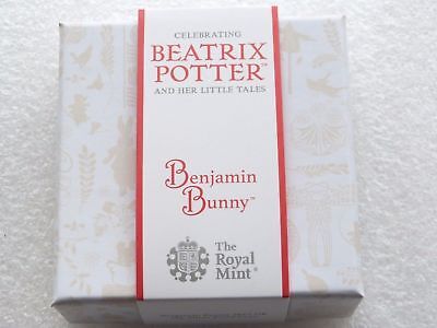 2017 Royal Mint Benjamin Bunny 50p Fifty Pence Silver Proof Coin Box