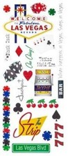 Las Vegas Glitter Travel Scrapbooking Stickers