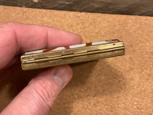 1920er Japan inspiriert Made in USA PUDER KOMPAKT schweres MESSING - Bild 7 von 17