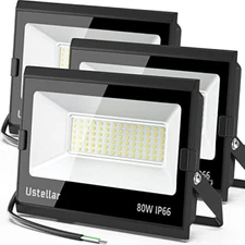 Ustellar 3 Pack 80W Led Flood Lights Outdoor Bright 24000LM Security Lights Outs