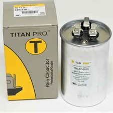 Titan Pro TRCFD5075 HVAC Round Dual Motor Run Capacitor. 50/7.5 MFD/UF440/370