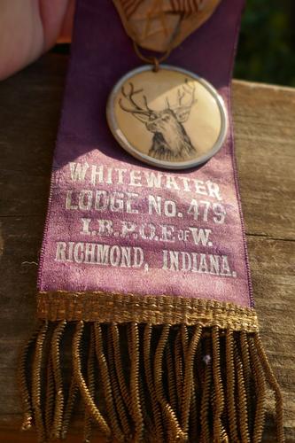 Antique Improved Elks Member - Whitewater Lodge No. 479 Ribbon Medal Badge Pin - Picture 6 of 12
