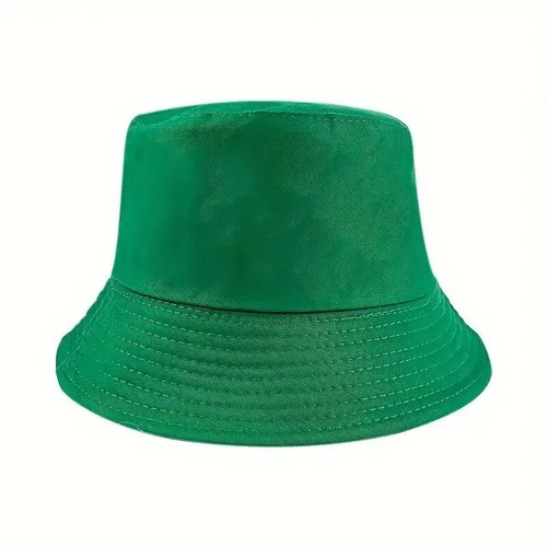 Unisex 100% Cotton Bucket Hat Sunshade Cap Fisherman Summer Beach Headwear Hats - Afbeelding 9 van 19
