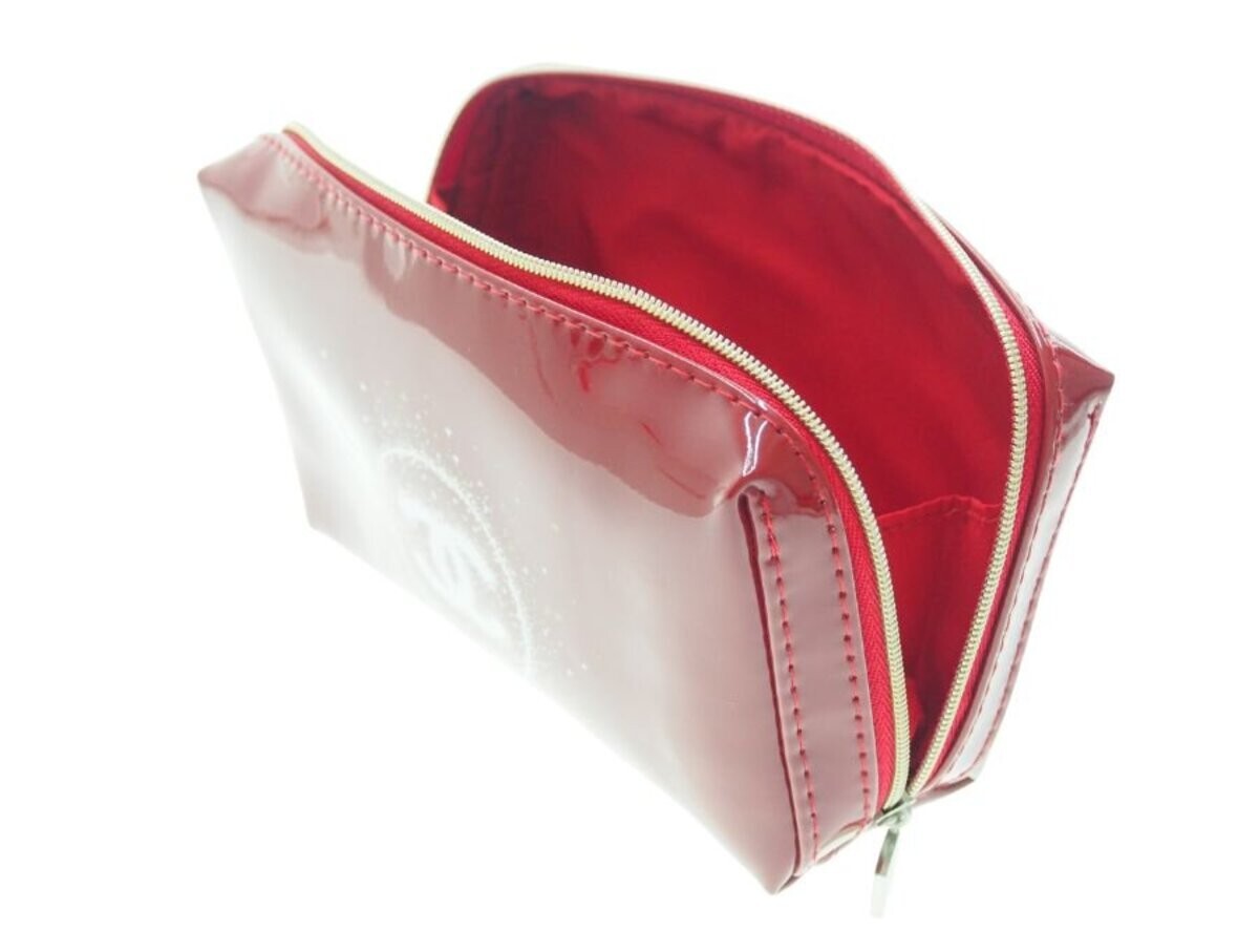 Chanel Novelty Pouch Japan Only Limited Isetan Shinjyuku Red