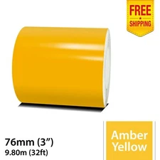 3" 76mm PinStriping Pin Stripe Tape Styling Decal Vinyl Sticker AMBER YELLOW