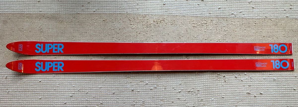 Vintage 1990s Hot Dog Red Elan SUPER 180s Decorative Skis