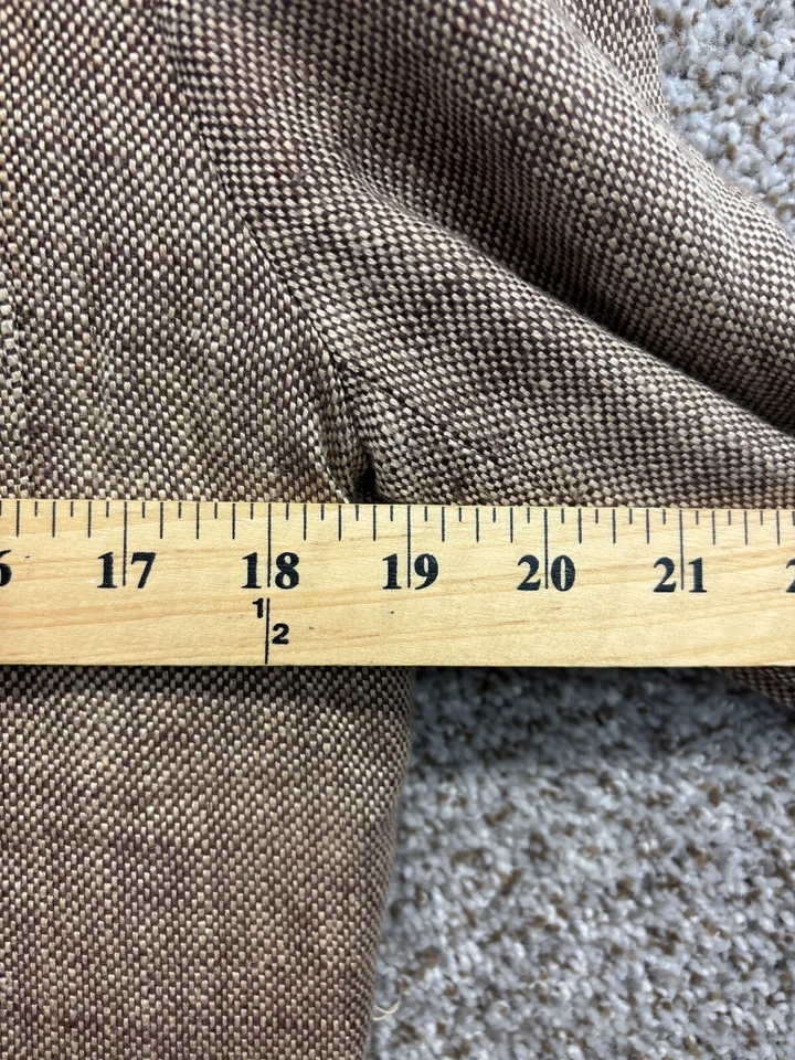 Chaqueta Blazer Orvis Marrón Con Botones 3 Bolsillos Rayón Mezcla Lino Para Mujer Talla 6 Foto 3 de 4