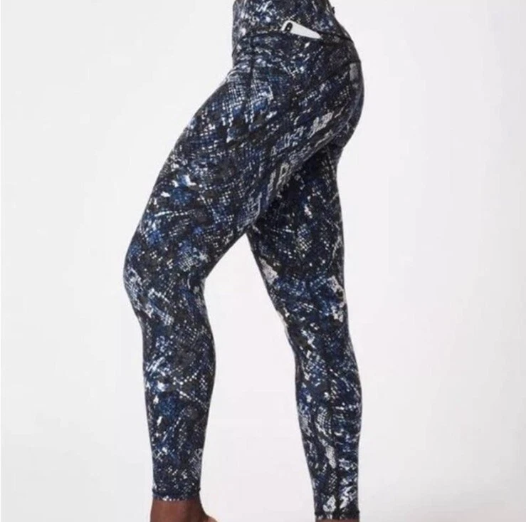 sweaty-betty the power 7/8 length snakeskin print leggings