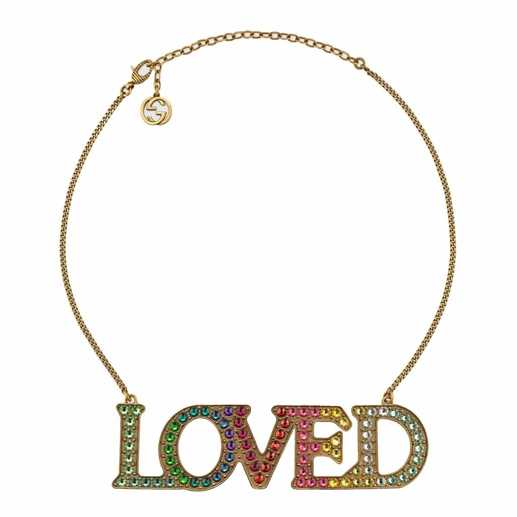 Gucci Gold Rainbow Crystal 