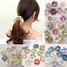 10 Pack Hair Scrunchies Satin Velvet Scrunchy Bobbles Elastic Hair Bands Holder  