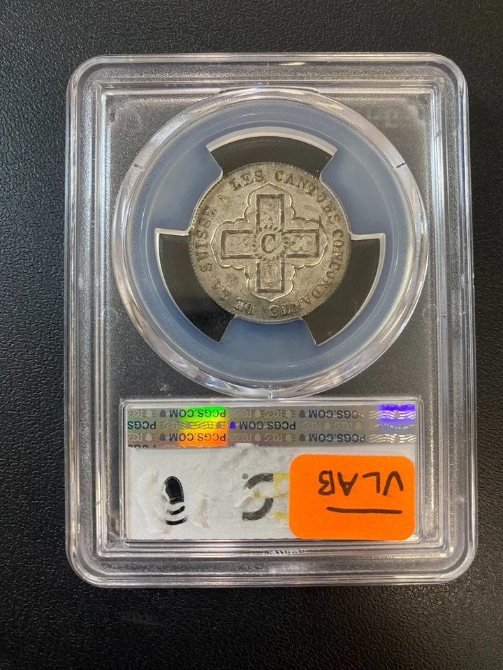 1828 SWISS CANTONS 1 BATZ PCGS MS-63 - UNCIRCULATED - SW-VAUD - CERTIFIED SLAB - Image 2 of 2